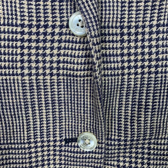 Lauren Ralph Lauren Blazer Women's 8 Houndstooth Vintage 100% Linen USA Made - Picture 3 of 6